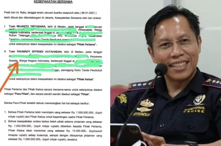 Viral Isi Surat Perjanjian Rahmady Effendi Hutahaean Beri Pinjaman Rp 7 Miliar Bocor ke Publik. (Foto: X) Viral Isi Surat Perjanjian Rahmady Effendi Hutahaean Beri Pinjaman Rp 7 Miliar Bocor ke Publik. (Foto: X)