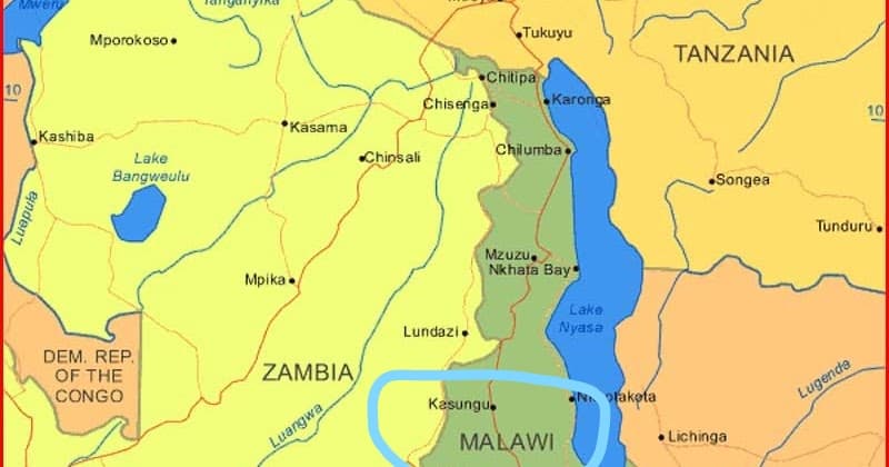 Peta Negara Malawi (Foto:Istimewa) Peta Negara Malawi (Foto:Istimewa)