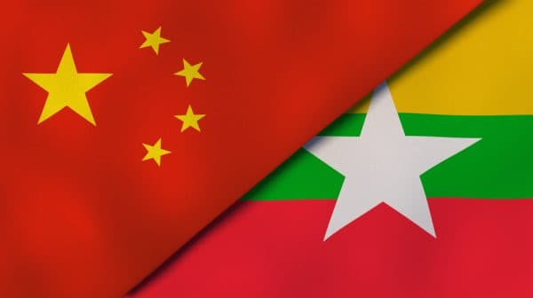 Bendera Cina dan Myanmar (Foto:Istimewa) Bendera Cina dan Myanmar (Foto:Istimewa)