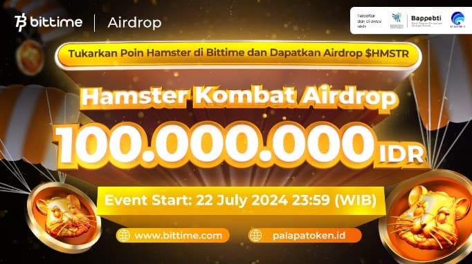 Bittime Bagikan Airdrop Gratis Token Hamster Kombat Senilai Rp 100 Juta. Bittime Bagikan Airdrop Gratis Token Hamster Kombat Senilai Rp 100 Juta.