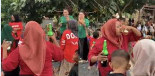 Emak-emak di Jeneponto Pesta Miras (Foto:Istimewa) Emak-emak di Jeneponto Pesta Miras (Foto:Istimewa)
