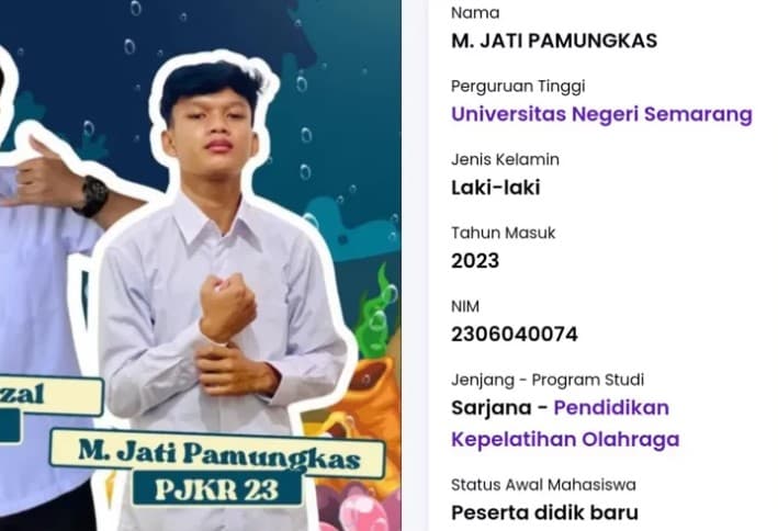 Tampang M. Jati Pamungkas, mahasiswa Unnes terduga pelaku rudapaksa yang viral. Tampang M. Jati Pamungkas, mahasiswa Unnes terduga pelaku rudapaksa yang viral.
