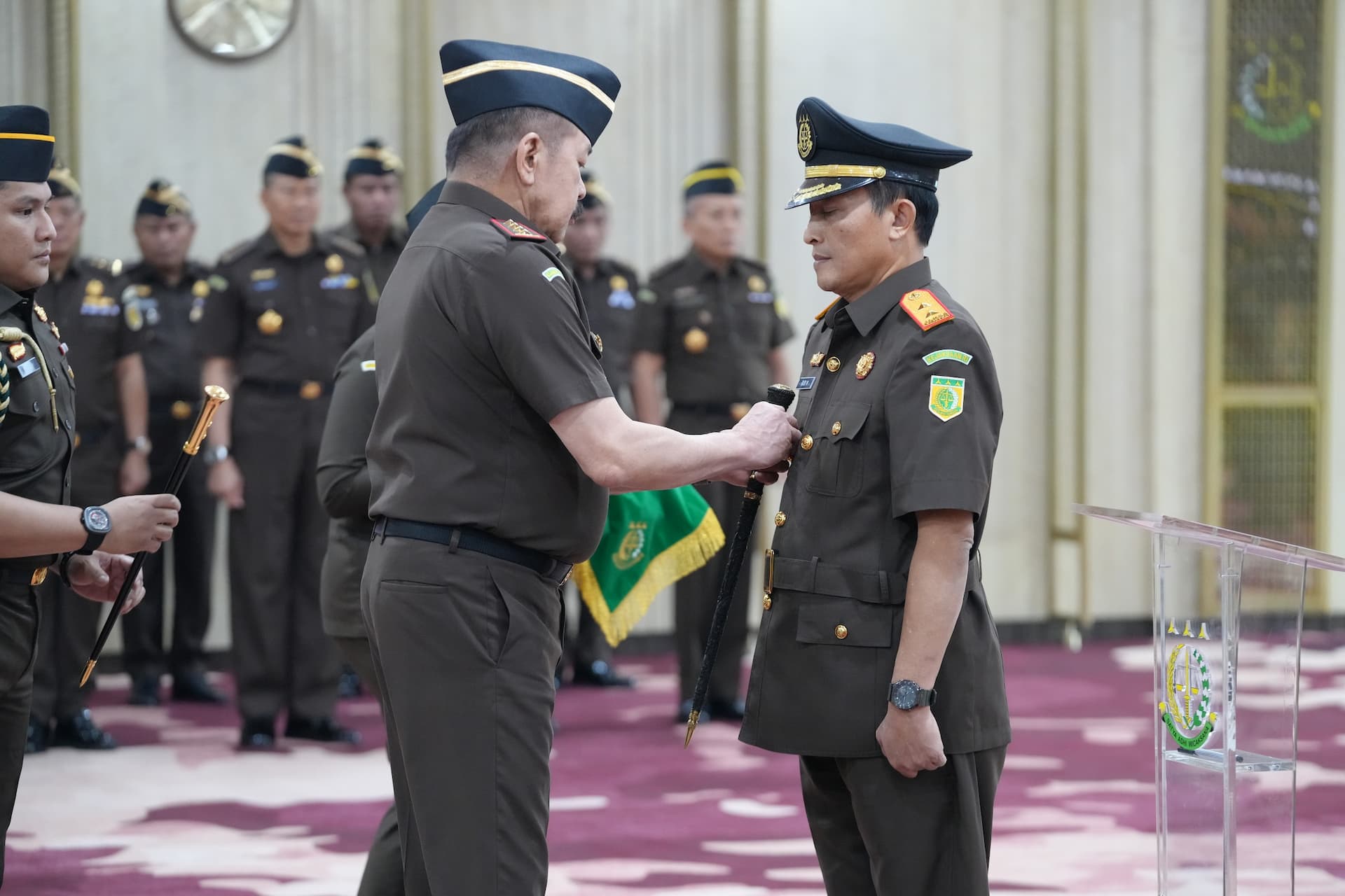 Jaksa Agung ST Burhanuddin melantik Kabadiklat Kejaksaan RI Rudi Margono (Foto: Kejaksaan) Jaksa Agung ST Burhanuddin melantik Kabadiklat Kejaksaan RI Rudi Margono (Foto: Kejaksaan)