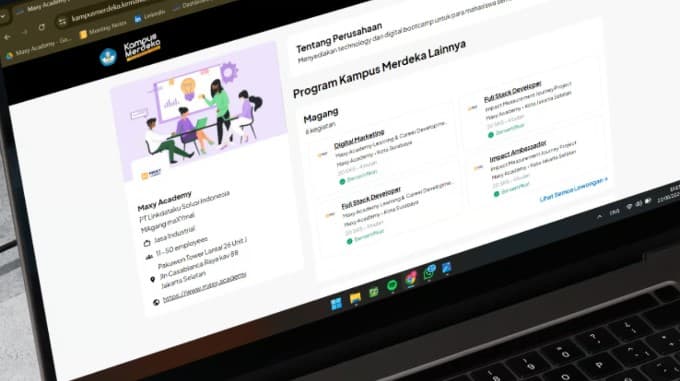 Alur Pendaftaran Magang dan Studi Independen MAXY Academy di Platform Kampus Merdeka. Alur Pendaftaran Magang dan Studi Independen MAXY Academy di Platform Kampus Merdeka.