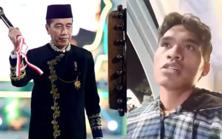 Mahasiswa Hukum Dihantam Paspampres Usai Foto Bareng Jokowi. (Foto: Instagram/@terangmedia) Mahasiswa Hukum Dihantam Paspampres Usai Foto Bareng Jokowi. (Foto: Instagram/@terangmedia)