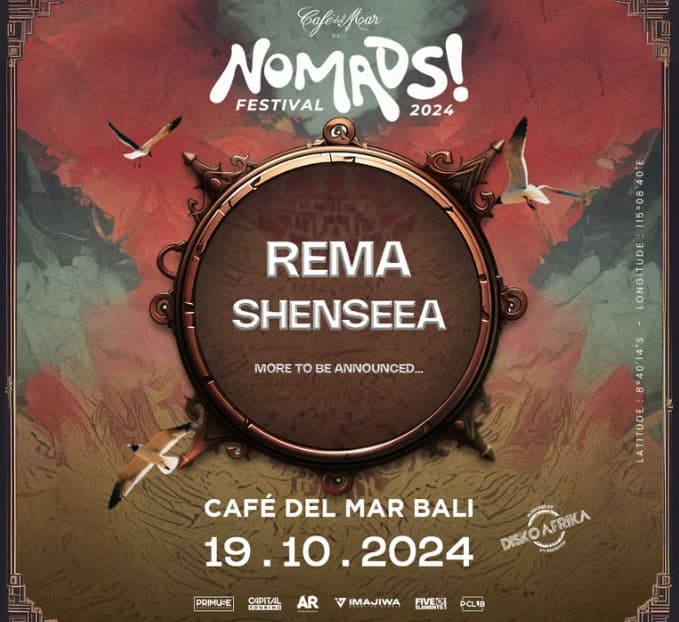 NOMADS! Festival 2024: REMA dan Shenseea Siap Panaskan Panggung di Bali. NOMADS! Festival 2024: REMA dan Shenseea Siap Panaskan Panggung di Bali.