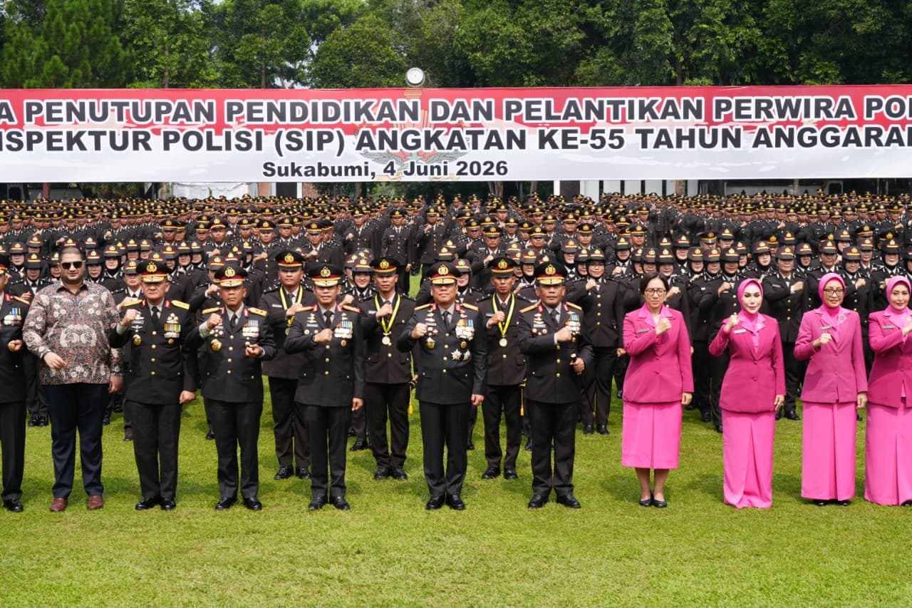 Upacara penutupan Pendidikan dan Pelantikan Perwira Polri Sekolah Inspektur Polisi (SIP) Angkatan ke-55 dan SIP Khusus Intelijen Angkatan ke-11 Tahun Anggaran 2026. (Foto: dok. Polri) Upacara penutupan Pendidikan dan Pelantikan Perwira Polri Sekolah Inspektur Polisi (SIP) Angkatan ke-55 dan SIP Khusus Intelijen Angkatan ke-11 Tahun Anggaran 2026. (Foto: dok. Polri)